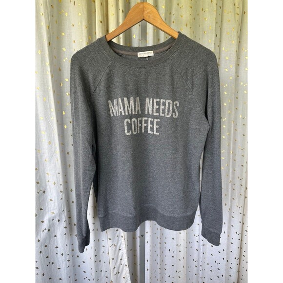 Kyle By Alene Too Grayson Thread Mama Needs Coffee Crew Neck Novelty Sweatshirt - Picture 2 of 7